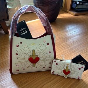 Loungefly Disney Snow White Evil Queen Heart Handbag and Wallet Set